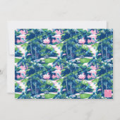 Carte De Remerciements Preppy Golf Palm Beach Golf Cart (Dos)