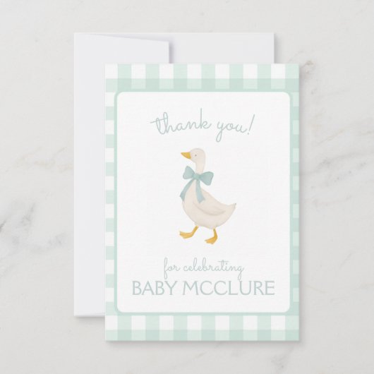 Carte De Remerciements Preppy Goose (Devant)