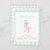 Carte De Remerciements Preppy Goose (Devant / Derrière)