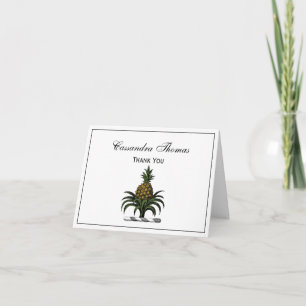 Carte De Remerciements Préppy Heraldique Ananas couleur crête WT