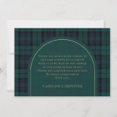 Carte De Remerciements Preppy Plaid Teddy Bear Baby Shower Thank You Card (Dos)