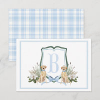 Preppy Southern Blue Boy Baby shower Chien