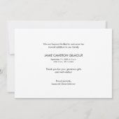 Carte De Remerciements Présentation de bébé Photo Collage Une naissance s (Dos)