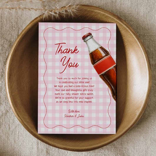 Carte De Remerciements Prêt À Pop Soda Baby shower Pop