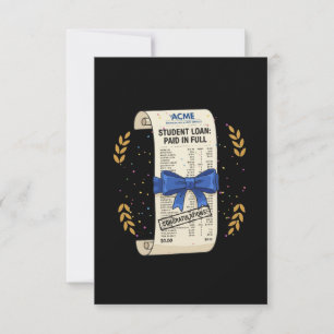 Carte De Remerciements Prêt Étudiant Remboursé En Totalité - Célébration 