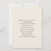 Carte De Remerciements Prêt pour la pop champignons Hérisson Baby shower (Dos)