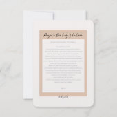 Carte De Remerciements Prière pour une grossesse en santé - Notre-Dame (Dos)