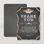 Carte De Remerciements PRINCESS TEA PARTY Anniversaire Parties scintillan (Devant / Derrière)