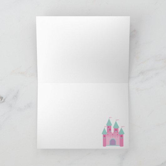 Carte De Remerciements Princesse & Château (Intérieur)