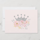 Carte De Remerciements Princesse de la Couronne rose pâle Silver Photo An (Dos)