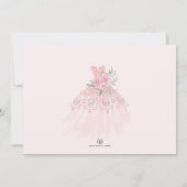 Carte de remerciements princesse Quinceañera en ar (Dos)