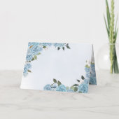 Carte De Remerciements Princesse Tiara Roses bleu clair (Dos)