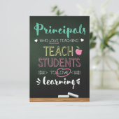 Carte De Remerciements Principaux directeurs qui aiment l'enseignement (Debout devant)