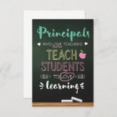 Carte De Remerciements Principaux directeurs qui aiment l'enseignement (Devant / Derrière)