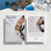 Carte De Remerciements Printed 3D Effect Lavender Calligraphy