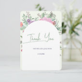 Carte De Remerciements Printemps été Floral Boho Garden (Debout devant)