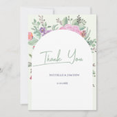 Carte De Remerciements Printemps été Floral Boho Garden (Devant)