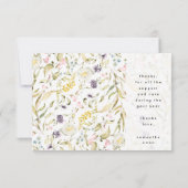 Carte De Remerciements Printemps Fleur sauvage Boho Photo University Grad (Dos)