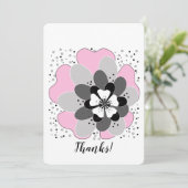Carte De Remerciements Printemps rose (Debout devant)