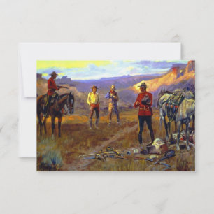 Carte De Remerciements « Pris sur le fait » par Charles M. Russell