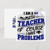 Carte De Remerciements Prof de maths Blague (Devant / Derrière)