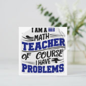 Carte De Remerciements Prof de maths Blague (Debout devant)