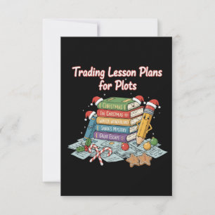 Carte De Remerciements Prof de rire - Vacances de Noël Leçon de trading