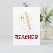 Carte De Remerciements Professeur A+ (Debout devant)