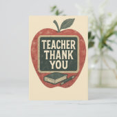 Carte De Remerciements Professeur de Grunge Industriel - Salle de classe  (Debout devant)