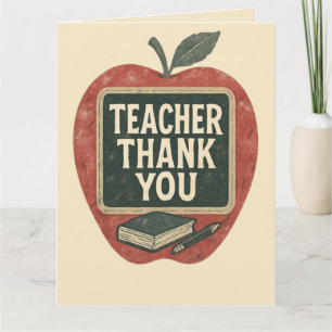 Carte De Remerciements Professeur de Grunge Industriel - Salle de classe