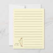 Carte De Remerciements Professeur de musique musicale de Harp (Dos)