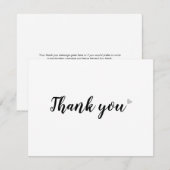 Carte de remerciements professionnel minimaliste (Devant / Derrière)