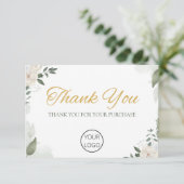 Carte de remerciements professionnel personnalisé (Debout devant)