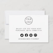 Carte de remerciements professionnel personnalisé (Dos)