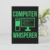 Carte De Remerciements Programmateur informatique de Whisperer (Debout devant)