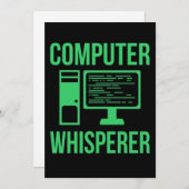 Carte De Remerciements Programmateur informatique de Whisperer (Devant / Derrière)