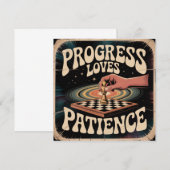 Carte De Remerciements Progress Loves Patience (Devant / Derrière)