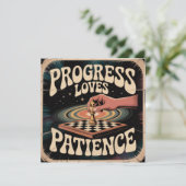 Carte De Remerciements Progress Loves Patience (Debout devant)