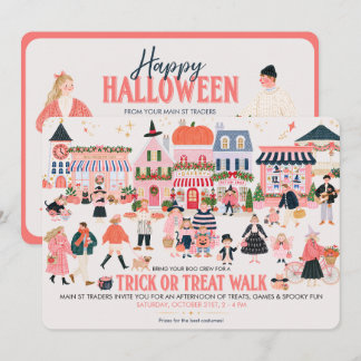 Carte De Remerciements Promenade de Trick or Treat Halloween Fantaisiste 