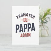 Carte De Remerciements Promu À Nouveau À Pappa | Père grand-père (Debout devant)