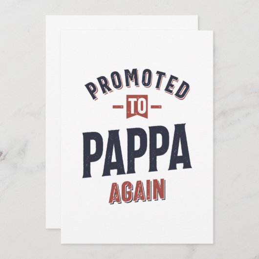 Carte De Remerciements Promu À Nouveau À Pappa | Père grand-père (Devant / Derrière)