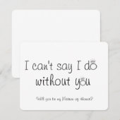 Carte De Remerciements Proposition de la servante d'honneur (Devant / Derrière)