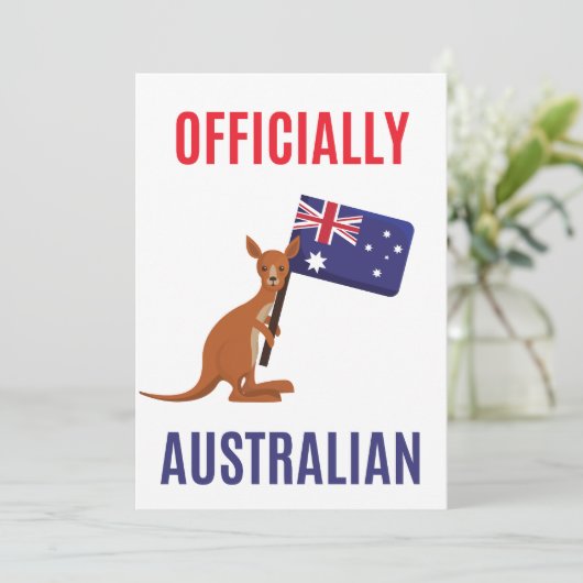 Carte De Remerciements Proud New Australian Citizen Card – Patriotic Gift (Debout devant)