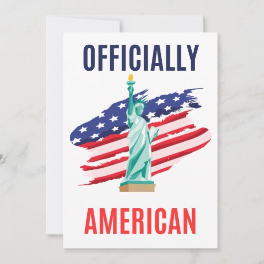 Carte De Remerciements Proud New U.S. Citizen Card – Patriotic Gift (Devant)