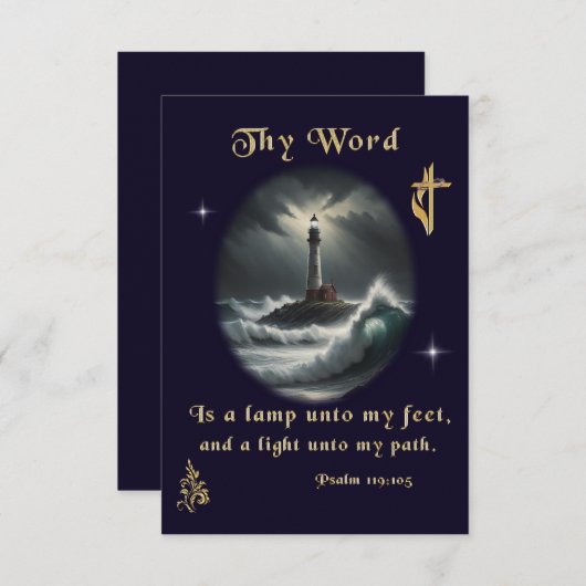 Carte De Remerciements Psaume 119 (Devant / Derrière)