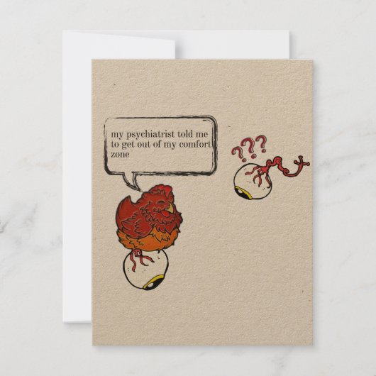 Carte De Remerciements Psychiatre Zombie Funny (Devant)