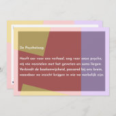 Carte De Remerciements Psychologue (Devant / Derrière)