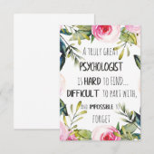 Carte De Remerciements Psychologue Office Cadeau (Devant / Derrière)
