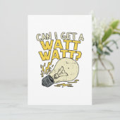 Carte De Remerciements Puis-Je Avoir Un Watt ? Cadeau électrique (Debout devant)