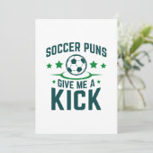 Carte De Remerciements Puns De Football Me Donner Un Coup De Pied (Debout devant)